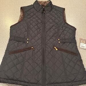 Victory Outfitters Quilted Faux Fur Lined Vest - Size M